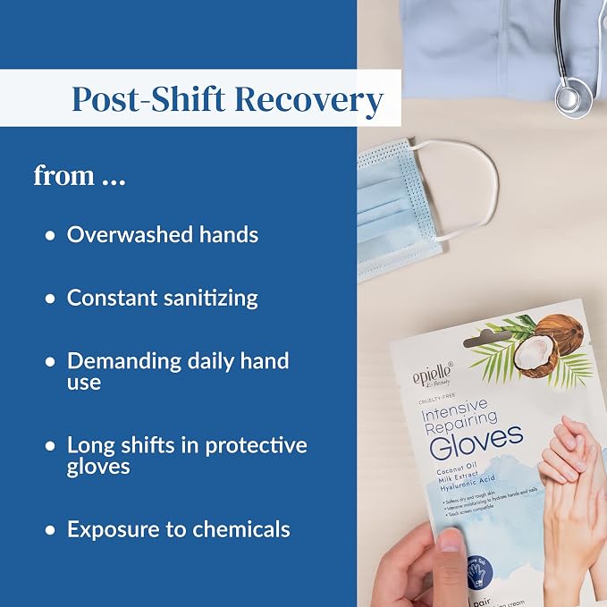 Epielle Intensive Repairing Hand Mask 6 Pairs, Deep Moisturizing Gloves - Image 7