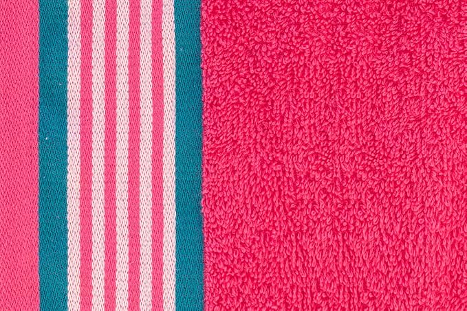 CASA COPENHAGEN He & She 6 Pieces Towel Set- Teal + Pink, 550 GSM 2 Bath Towel - Image 6