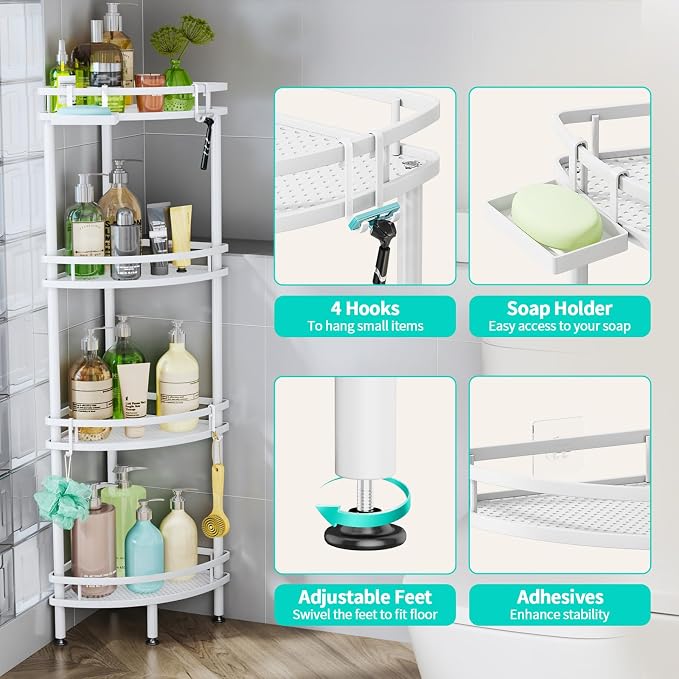 HapiRm Standing Corner Shower Caddy - Image 3