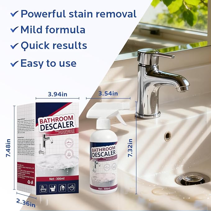 Bathroom Descaler Foam Cleaner for Hard Water Stains - Image 7