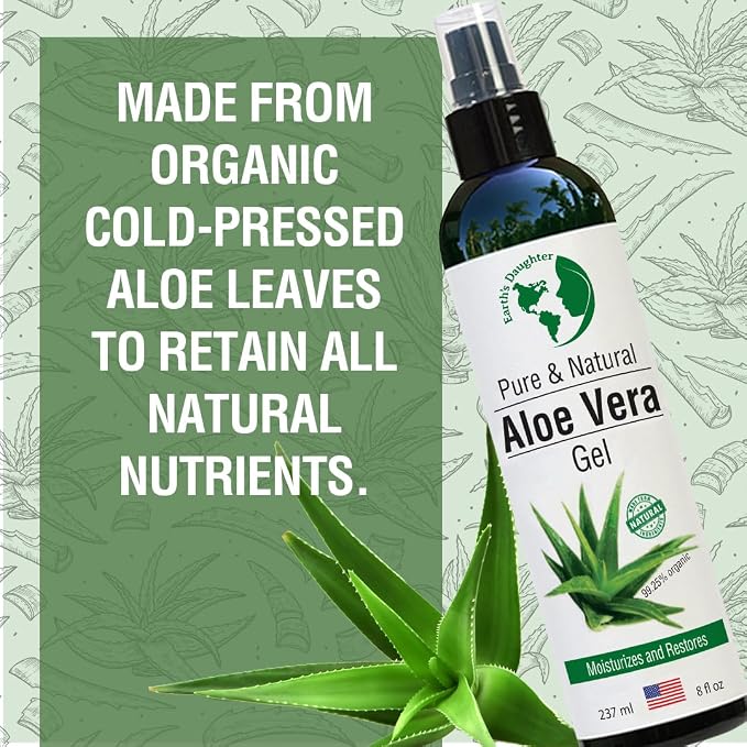 Earth’s Daughter Organic Aloe Vera Gel from Fresh Cut 100% Pure Organic Aloe - Image 6