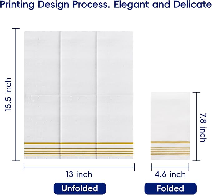 400 Pack Paper Napkins, Disposable Guest Towels Party Dinner Napkins Soft - Image 2
