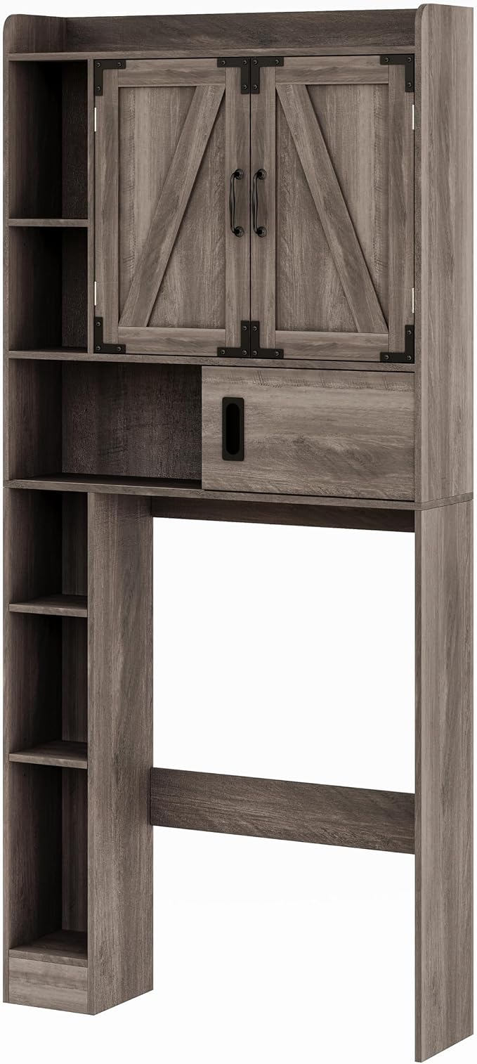 ChooChoo Over The Toilet Storage Cabinet, Farmhouse Bathroom Storage Cabinet - Image 7