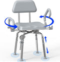 Swivel Shower Chair with Arms and Back, Anti-Slip Design, with Security Belt by ProTraverse
