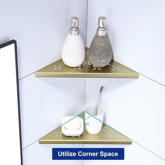 10" Corner Shower Shelf, Recessed Corner Shelf Organizer Rack, No Drilling - Image 6