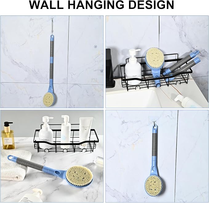 Back Scrubber Anti Slip for Shower, 21.7” Detachable Back Bath Brush for Shower - Image 7