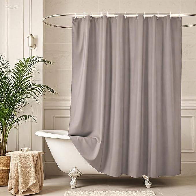 AooHome 72x96 inch Fabric Shower Curtain Liner, Water Repellent Extra Long - Image 2