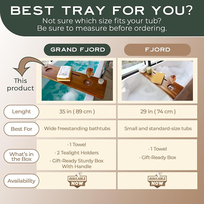 Grand Fjord | Teak Bathtub Tray - Image 11
