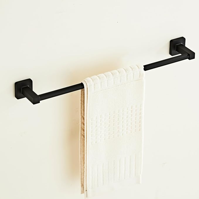 Matte Black Bathroom 18 InchTowel Bar, Bath Accessories Thicken Stainless Steel - Image 2