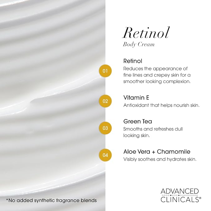 Advanced Clinicals Retinol Body Lotion + Brightening Vitamin C Lotion 2pc - Image 4