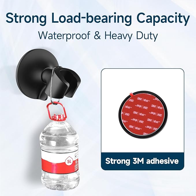 BRIGHT SHOWERS Strong Adhesive Shower Head Holder - Image 3