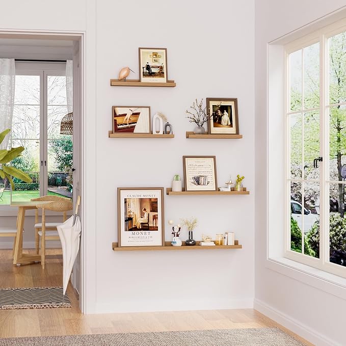 Heimlove Floating Shelves Set of 6, Display Shelf Organizer - Image 2