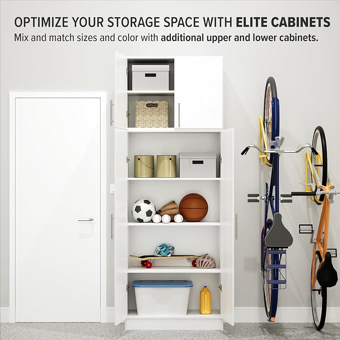 Prepac White Cabinet: Elite Wall Cabinet, WEW-3224 Garage Cabinet - Image 5