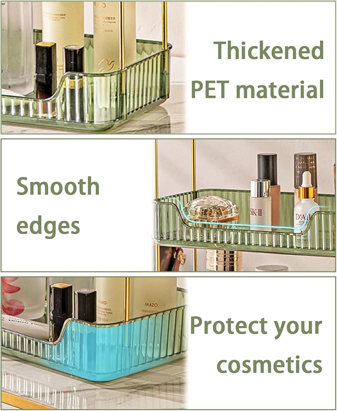 Bathroom Counter Organizer Countertop Storage, Cosmetics Skincare Shelf - Image 4