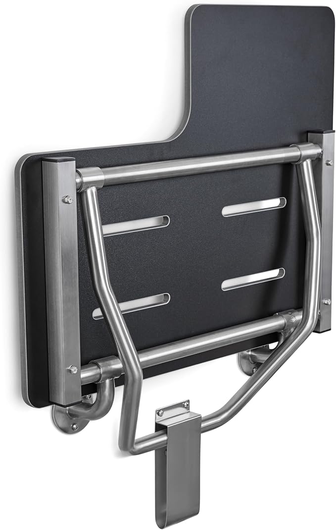 Seachrome 26" x 22.5” Black Reversible Folding Transfer Tub/Shower Seat - Image 5