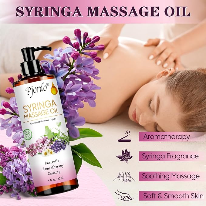 2 Pack Massage Oil for Massage Therapy, Lilac Oil, Lavender Massage Oil for Skin - Image 5
