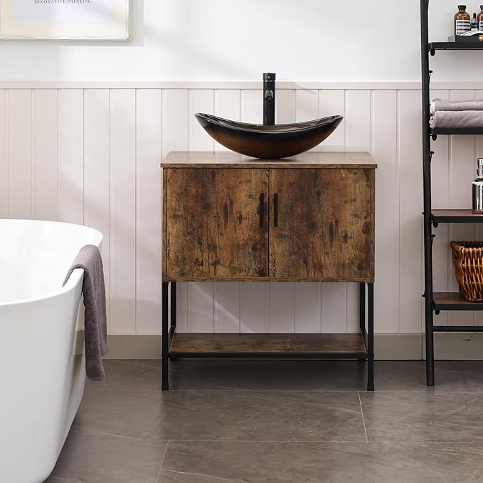 UEV Rustic Brown 30" Bathroom Vanity by YourHomeExcellentVendor