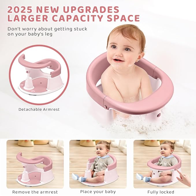 Baby Bath Seat, Infant/Toddler Sit Up Bathtub Seat - Image 5