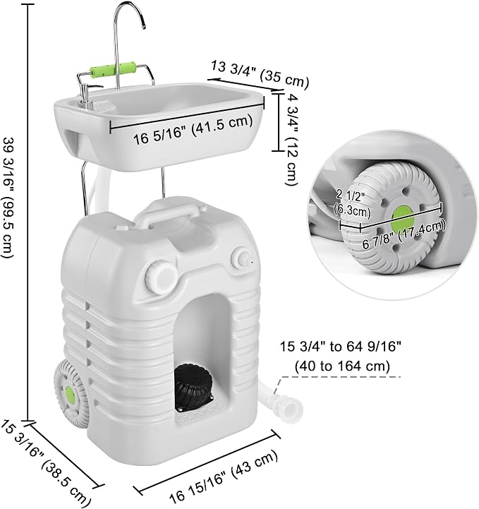 Yescom 45L Portable Sink Hand Wash Station - Image 4