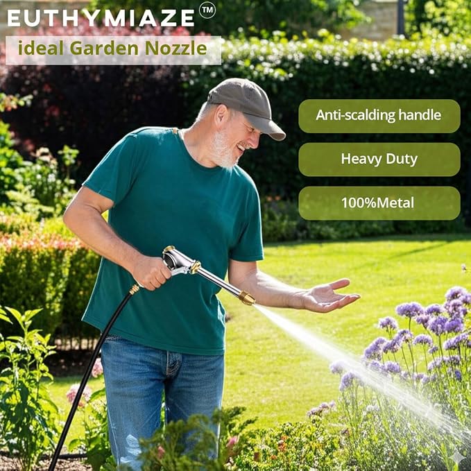 Garden Hose Nozzle Sprayer High Pressure Garden Hose Nozzle Heavy Duty Water - Image 7