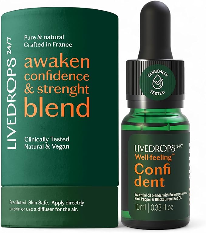 Livedrops 24/7 Confident Essential Oil Blend 10ml | Rose Damascena by Livedrops247