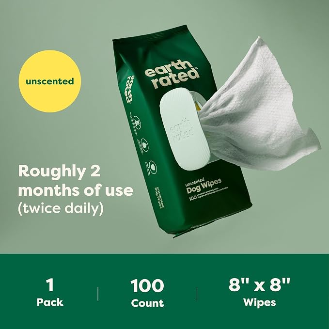 Earth Rated Pet Wipes for Dogs and Cats, Hypoallergenic, Cleaning and Hydrating - Image 10