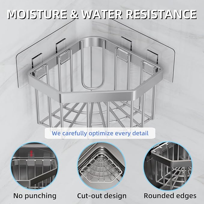 Wall Mounted Sink Caddy Organizer, Carbon Steel Kitchen Sponge Holder - Image 7