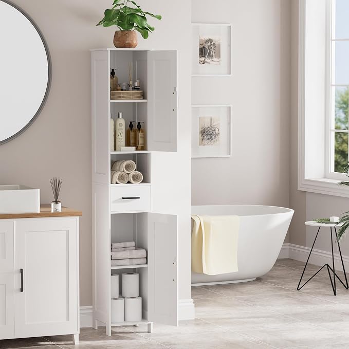Homhedy 67" H Tall Bathroom Storage Cabinet - Image 9