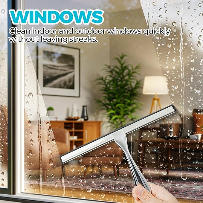 10-Inch All-Purpose Shower Squeegee - Image 4