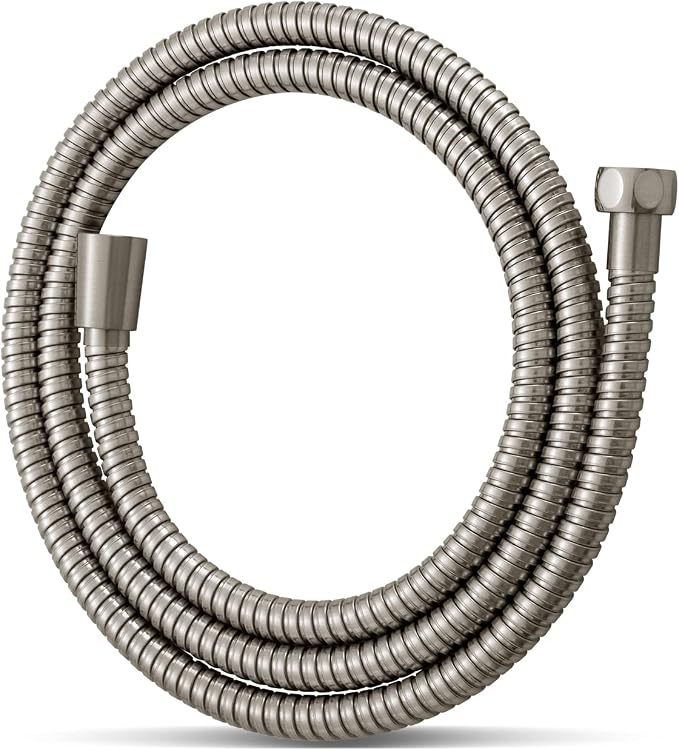 OFFO Shower Hose, Brushed Nickel Kink Free Stainless Steel Shower Hose by OFFO