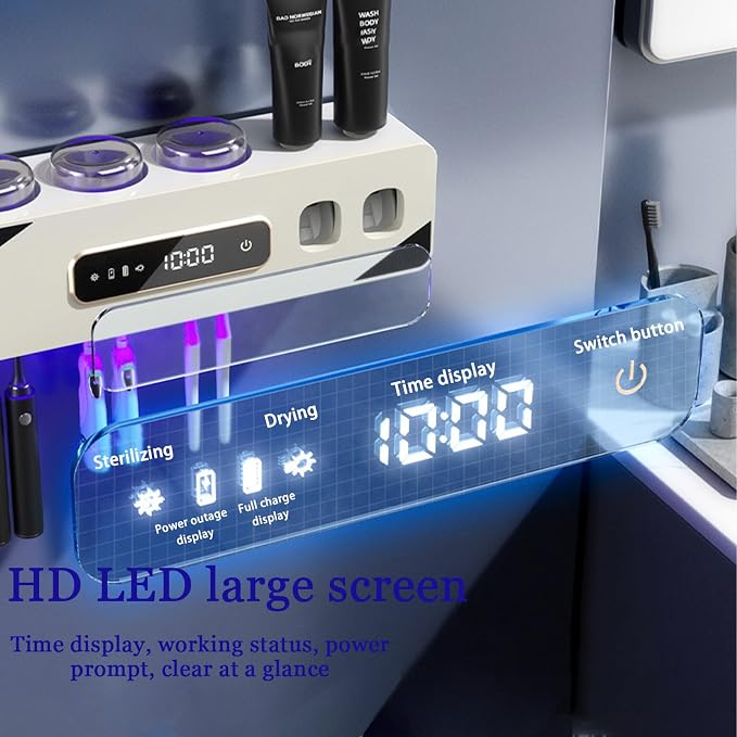 Automatic Toothpaste Dispenser, Rechargeable Toothbrush Holders - Image 3
