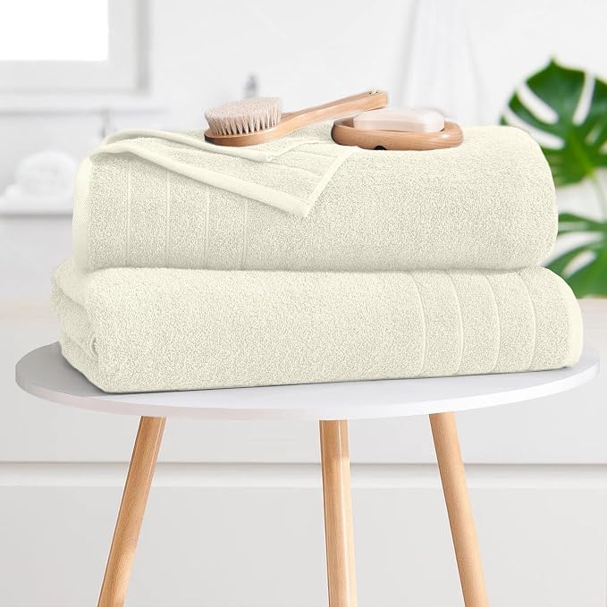DAN River Extra Large Bath Towels Set of 4, 30 x 60 Inches - Image 7