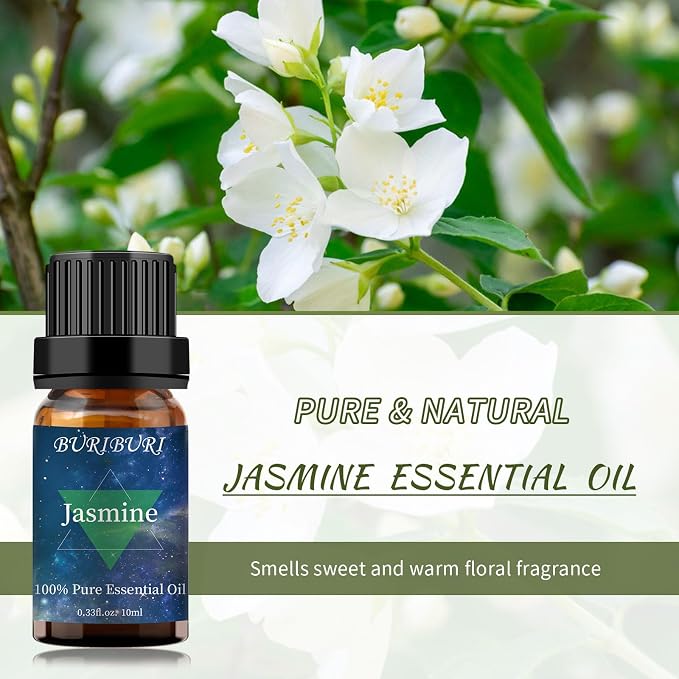BURIBURI Vanilla Oil and Jasmine Essential Oil, 100% Pure, Organic Aromatherapy - Image 3