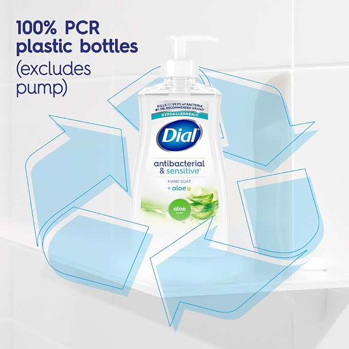 Dial Antibacterial Defense Liquid Hand Soap + Aloe, Aloe Scent, 52 Fl Oz Hand - Image 9