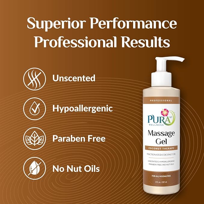 Coconut Therapy Massage Gel, Pura Wellness Massage Gel, Professional Deep - Image 3