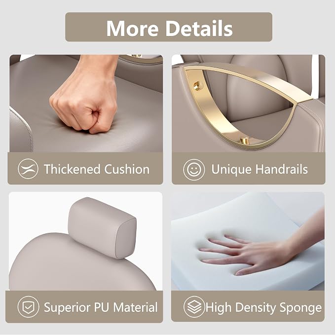 Pedicure Station for Nail Tech, Reclining Pedicure Chair - Image 8