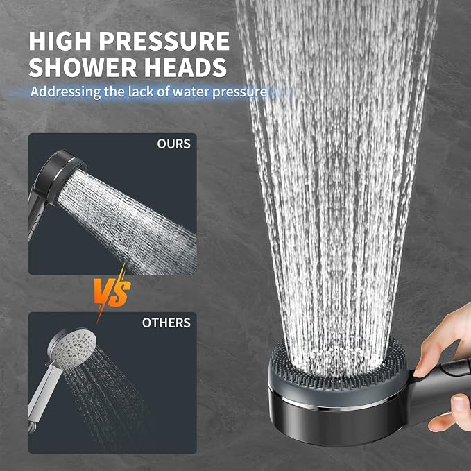 Filtered Shower Head with Handheld, Hard Water Filtered Showerhead with ON/OFF - Image 5