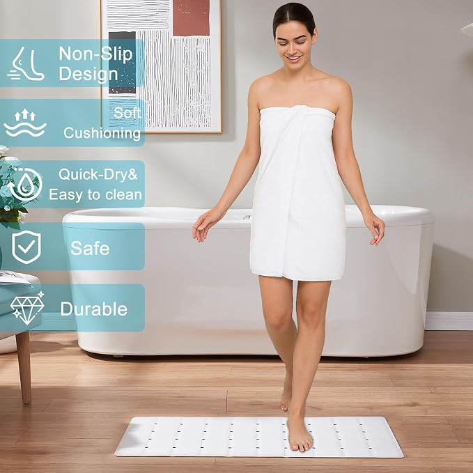 Non-Slip Bath Mat for Tub & Shower：Silicone Foldable Bathtub Mat - Image 3