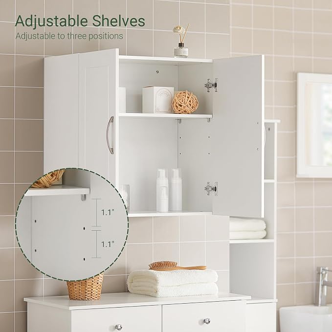SoBuy Kitchen Wall Cabinet for Laundry Room, Medicine Cabinet for Bathroom - Image 3