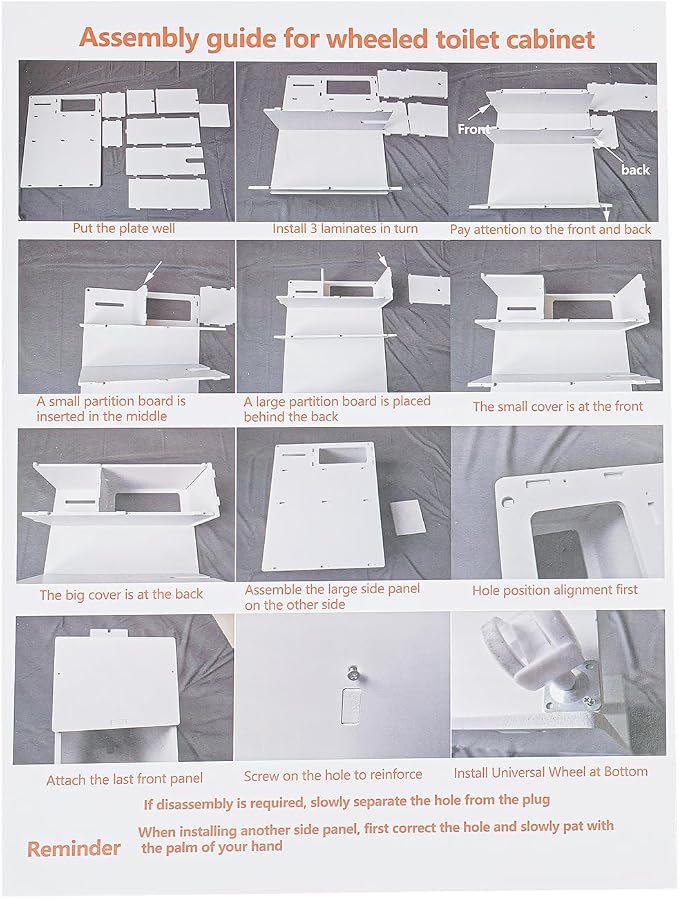 Slim Bathroom Storage Cabinet 4 Layers White Toilet Paper Storage - Image 5