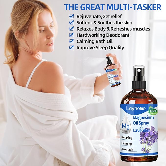 Magnesium Oil for Feet, Pure Magnesium Spray for Sleep, Liquid Topical Athletes - Image 8