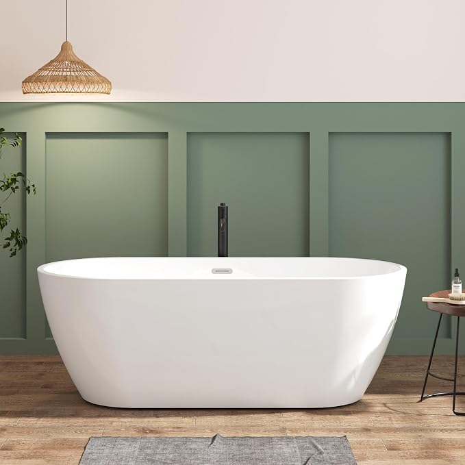 FerdY 67" Bali Elite Acrylic Freestanding Bathtub, Gracefully Shaped by FerdY