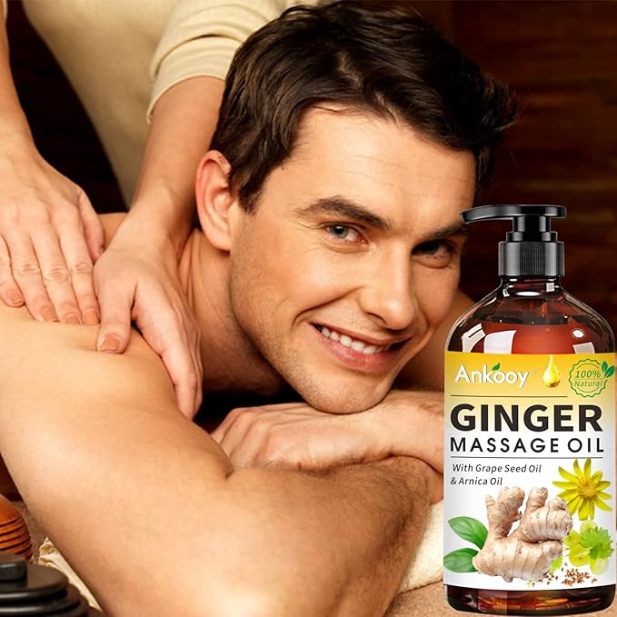 3 Pack Ginger Massage Oil with Arnica Oil, Vitamin E Oil and Grape Seed Oil - Image 6