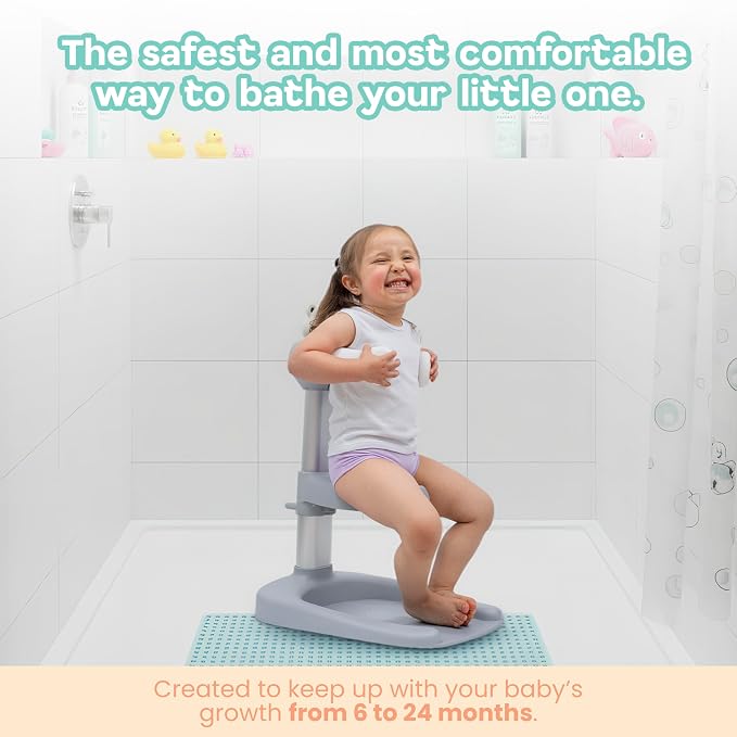 Baby Shower Stand with Built-in Seat and Bath Toy | Baby Bath Stand - Image 5