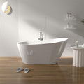 ABRUZZO 59"x27.56" Acrylic Freestanding Bathtub Contemporary Soaking Tub by ABRUZZO