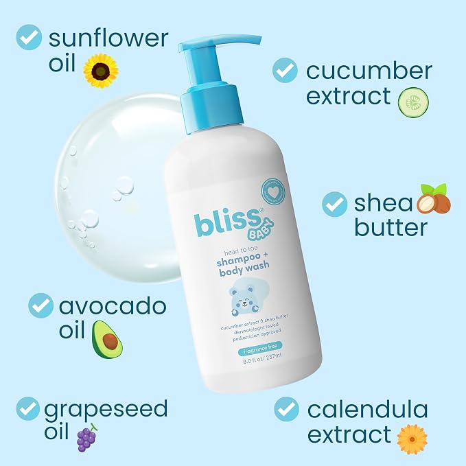 Bliss Baby Shampoo and Body Wash, Premium 2-in-1 - Image 4