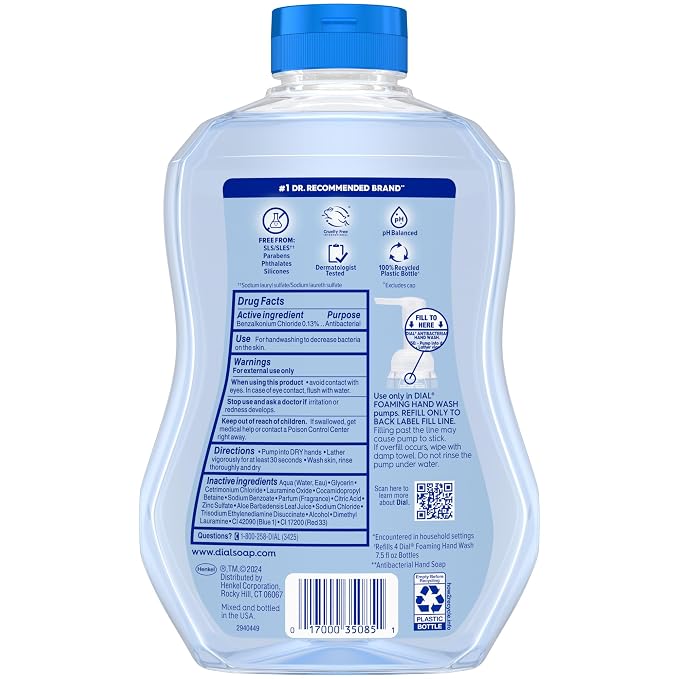 Dial Antibacterial Defense Foaming Hand Soap + Aloe, Spring Water Scent - Image 6