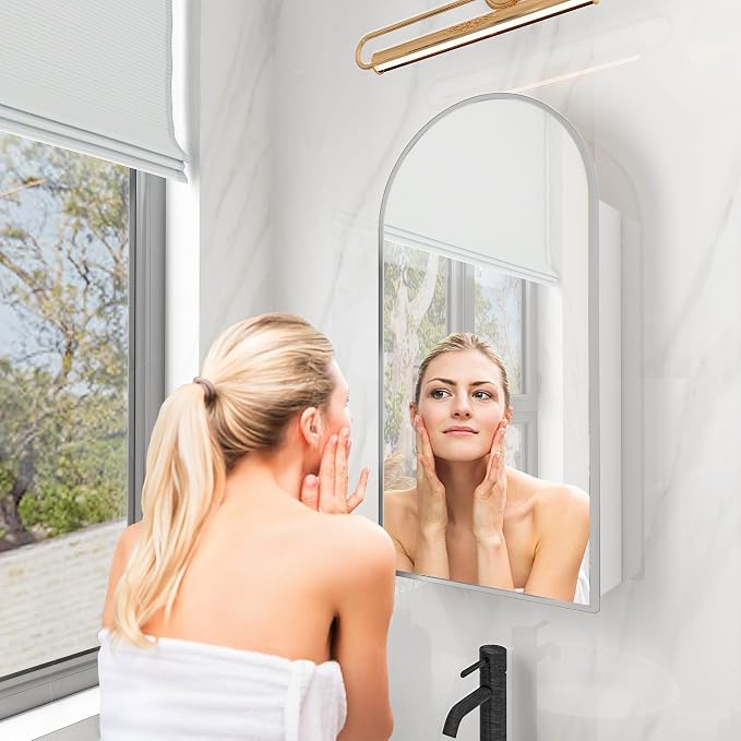 FKWin Arched Sliver Bathroom Medicine Cabinet - Image 7