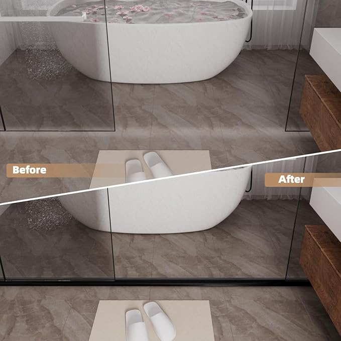 118” Black Shower Threshold Water Dam Stopper - Image 7