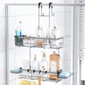 Hanging Shower Caddy Over Door: Silver Rustproof Shower Organizer over the Door by Aitatty